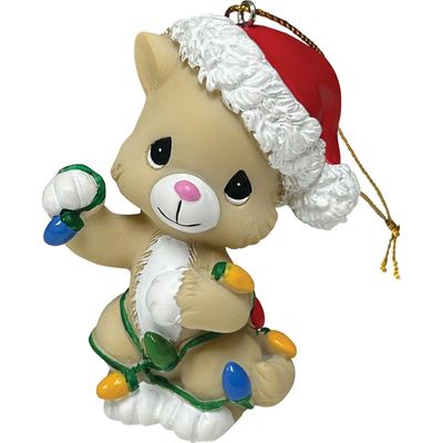 PRE-ORDER Cat Ornament By: Christmas Precious Moments *SHIPS 8/2026* NEW 2026