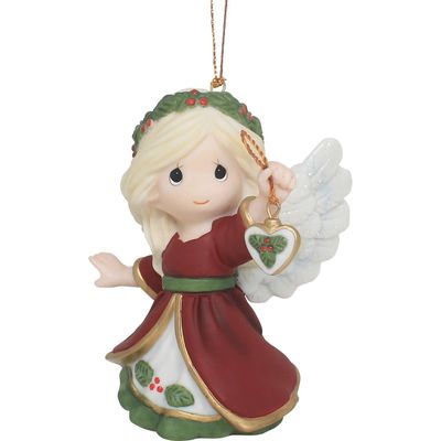 PRE-ORDER Annual Angel With Heart Ornament By: Christmas Precious Moments *SHIPS 7/2026* NEW 2026