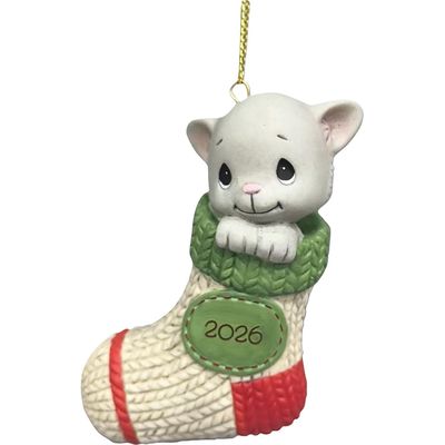 PRE-ORDER Dated 2026 Cat Ornament By: Christmas Precious Moments *SHIPS 9/2026* NEW 2026