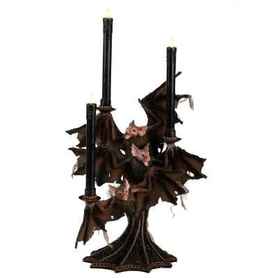 PRE-ORDER 19.5" Batty Candelabra Halloween Decor *SHIPS 8/2026* NEW 2026