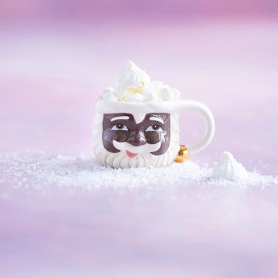 Brown AA Papa Noel Set Of 2 Mugs Christmas Decor Glitterville *SHIPS WITHIN 10 DAYS* NEW 2025