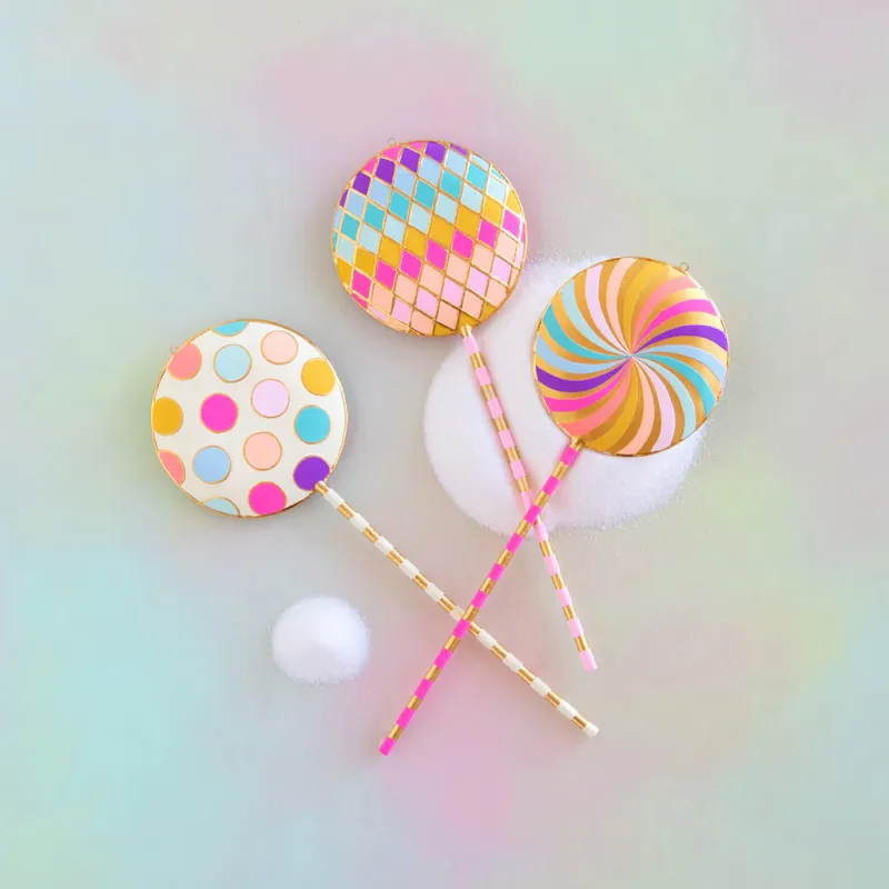 16.5" Small Lollipop Display Set Of 3 Christmas Decor Glitterville NEW 2025