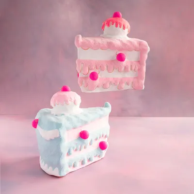 16" Slice of Cake Display Set Of 2 Christmas Decor Glitterville *SHIPS 10/2026* NEW 2025