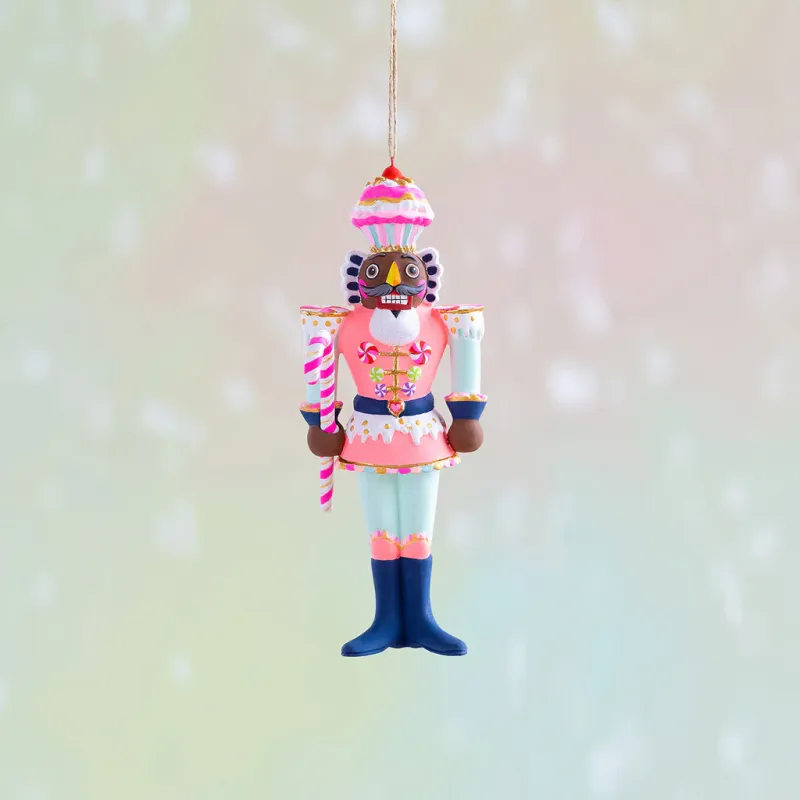 6.75" Black AA Colonel Cupcake Ornament Christmas Decor Glitterville NEW 2025