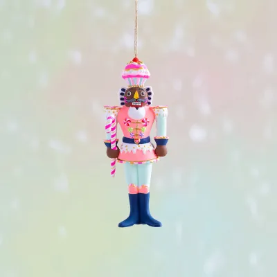 6.75" Black AA Colonel Cupcake Ornament Christmas Decor Glitterville NEW 2025