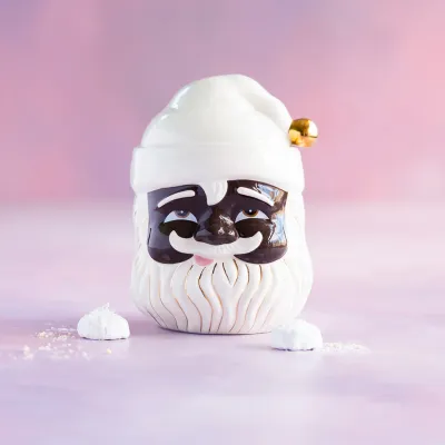 12" Black AA Papa Noel Cookie Jar Christmas Decor Glitterville *SHIPS WITHIN 10 DAYS* NEW 2025