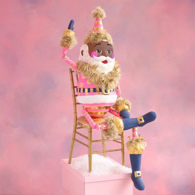 72" Black AA Hot Pink Papa Noel Display Christmas Decor Glitterville *SHIPS WITHIN 10 DAYS* NEW 2025