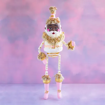 72" Black AA Gold &amp; Blush Papa Noel Display Christmas Decor Glitterville *SHIPS WITHIN 10 DAYS* NEW 2025