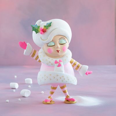 Light Pink Mini Madame Tabletop Christmas Decor Glitterville *SHIPS 10/2026* NEW 2025