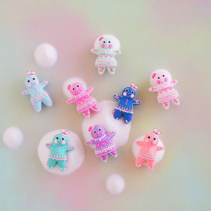 5.25" The Rainbow Gingers Dippsy Or Dough Ornaments Set Of 8 Christmas Decor Glitterville NEW 2025