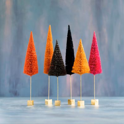 Large Trick or Sweet Sisal Tree Set Of 6 Halloween Decor Glitterville *SHIPS WITHIN 10 DAYS* NEW 2026