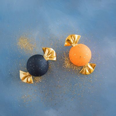 Small Halloween Bon Bon Candy Display Set Of 2 Halloween Decor Glitterville *SHIPS WITHIN 10 DAYS* NEW 2026