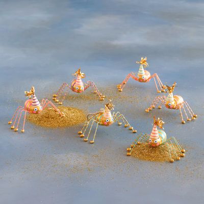 Spectrum Spinderella Ornaments Set Of 6 Halloween Decor Glitterville *SHIPS 9/2026* NEW 2026