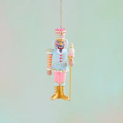 PRE-ORDER 6.5" Brown AA Major Macaron Ornament Set Of 2 Christmas Decor Glitterville *SHIPS 10/2026* NEW 2025