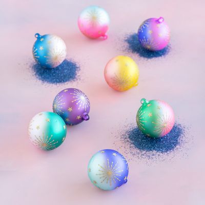 PRE-ORDER Celestial Ball Ornament Set Of 8 Christmas Decor Glitterville *SHIPS 10/2026* NEW 2026