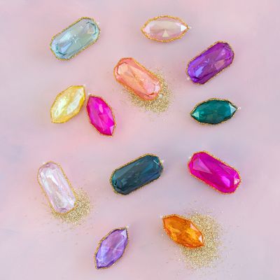 Gemstone Ornaments Set Of 12 Christmas Decor Glitterville *SHIPS WITHIN 10 DAYS* NEW 2025