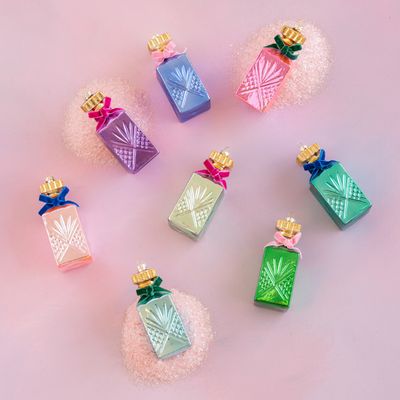 Dazzling Decanter Ornaments Set Of 8 Christmas Decor Glitterville *SHIPS WITHIN 10 DAYS* NEW 2025