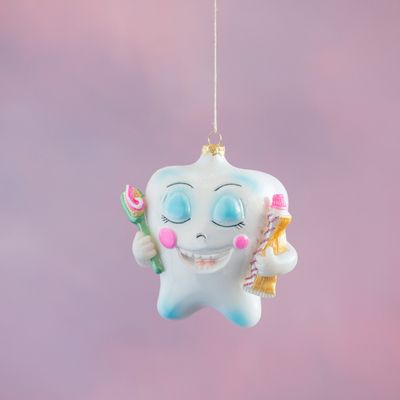 PRE-ORDER Sweet Toothy Ornaments Set Of 2 Christmas Decor Glitterville *SHIPS 10/2026* NEW 2026