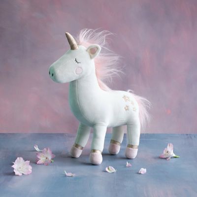 18" Adopt A Unicorn Plush White Christmas Decor Glitterville *SHIPS WITHIN 10 DAYS* NEW 2025