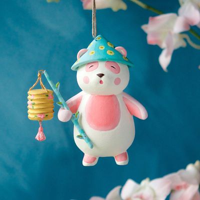 Piong the Panda Ornaments Set Of 2 Christmas Decor Glitterville *SHIPS WITHIN 10 DAYS* NEW 2025