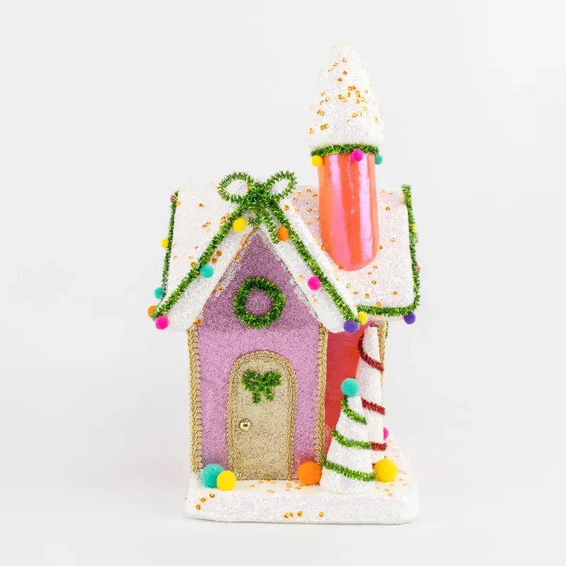 15" Citrus House With Orange Tower Christmas Decor *SHIPS WITHIN 10 DAYS* NEW 2025