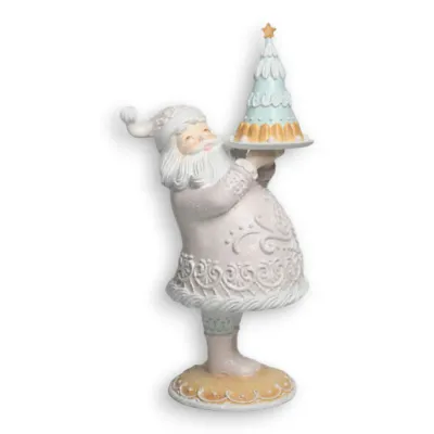 Pastel Gingerbread Santa With Cake Christmas Decor *SHIPS WITHIN 10 DAYS* NEW 2025