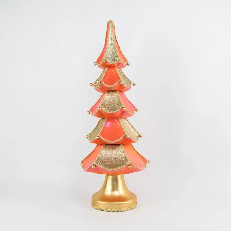 20" Orange Tiered Tree Foam Christmas Decor *SHIPS WITHIN 10 DAYS*