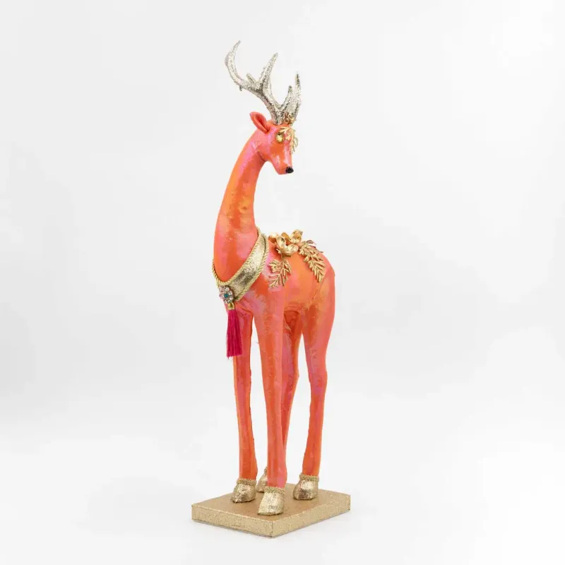 24" Standing Orange Citrus Deer Christmas Decor *SHIPS WITHIN 10 DAYS*