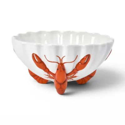 PRE-ORDER 9.5" Serving Bowl With Lobster Claw Feet Home Decorative Serve Ware *SHIPS 2/2027* NEW 2027