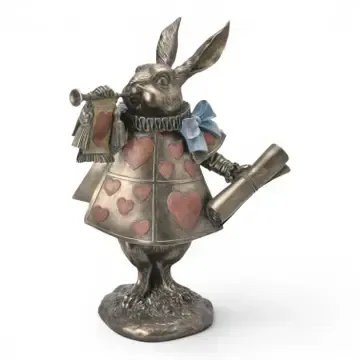 PRE-ORDER 20" Alice In Wonderland Bronze White Rabbit With Horn *SHIPS 2/2027* NEW 2027