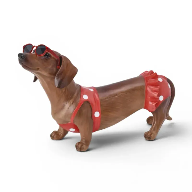 PRE-ORDER Dachshund In Bikini Summer Decor *SHIPS 2/2027* NEW 2027