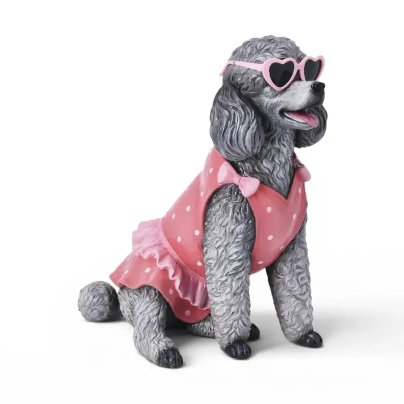 PRE-ORDER 12.5 Poodle With Pink Sundress Summer Decor *SHIPS 2/2027* NEW 2027