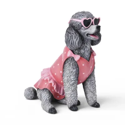 PRE-ORDER 12.5 Poodle With Pink Sundress Summer Decor *SHIPS 2/2027* NEW 2027
