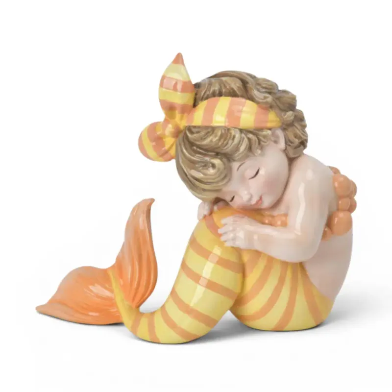 PRE-ORDER 6" Mermaid Girl With Yellow Tail Summer Decor *SHIPS 2/2027* NEW 2027