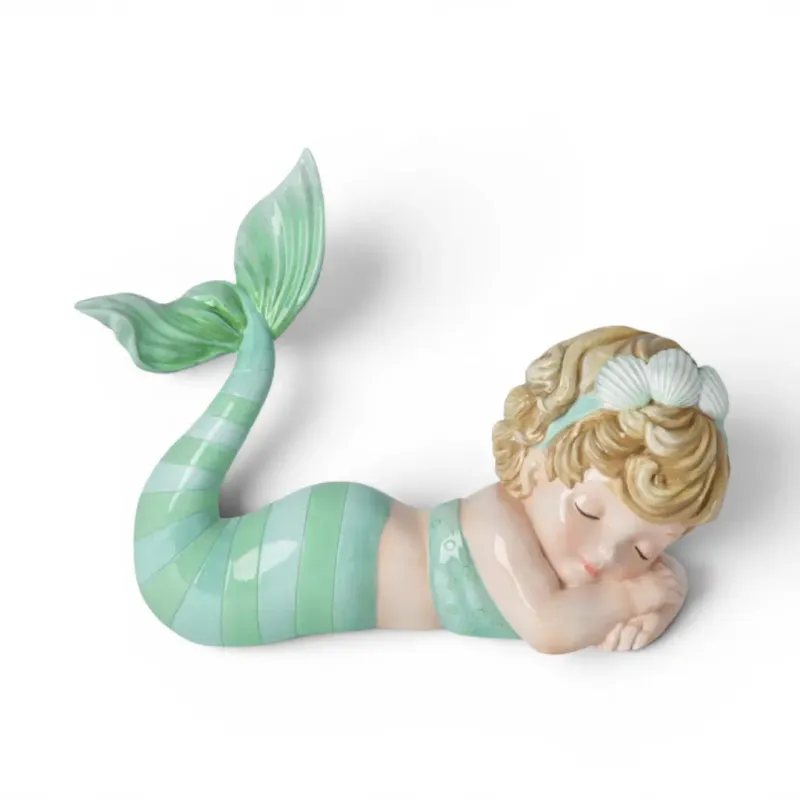 PRE-ORDER 6" Mermaid Girl With Green Tail Summer Decor *SHIPS 2/2027* NEW 2027