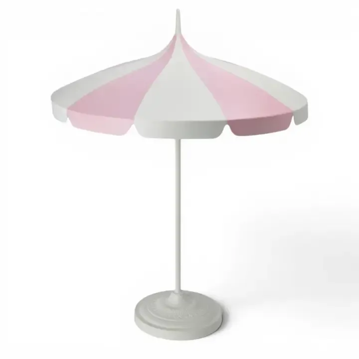 PRE-ORDER 32" Pink Striped Umbrella Summer Decor *SHIPS 2/2027* NEW 2027