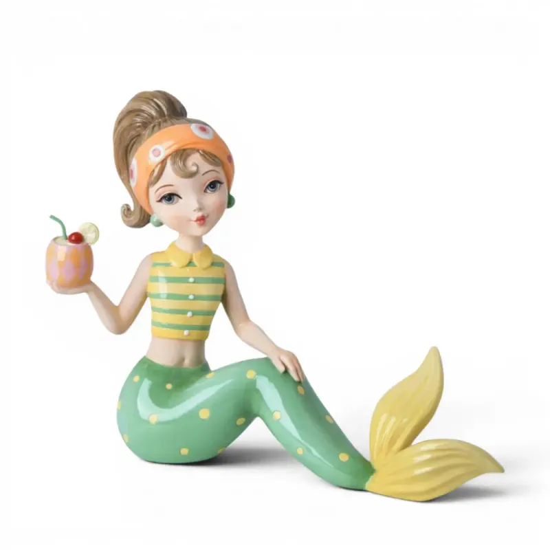 PRE-ORDER 11" Mermaid Lady With Green Tail Summer Decor *SHIPS 2/2027* NEW 2027