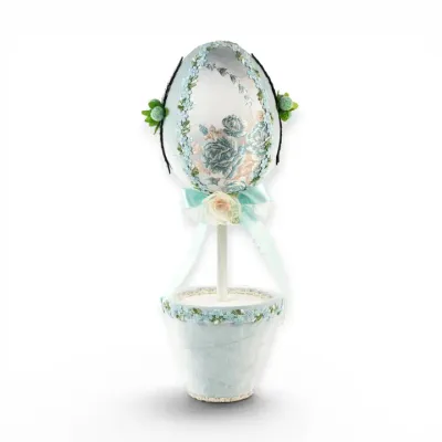 PRE-ORDER 17.75" Pastel Blue Egg Topiary In Blue Pot Easter Decor *SHIPS 2/2027* NEW 2027