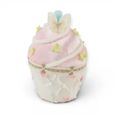 PRE-ORDER 6.75" Pink Cupcake Set Of 2 Easter Decor *SHIPS 2/2027* NEW 2027