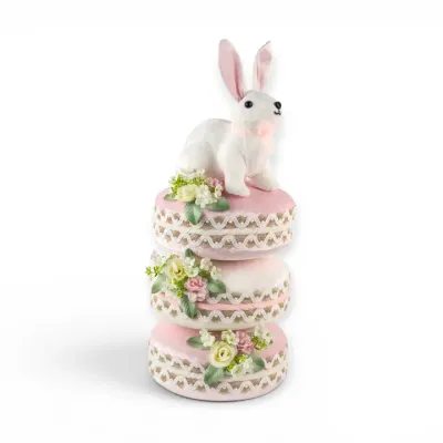 PRE-ORDER 18" Bunny On Macarons Easter Decor *SHIPS 2/2027* NEW 2027