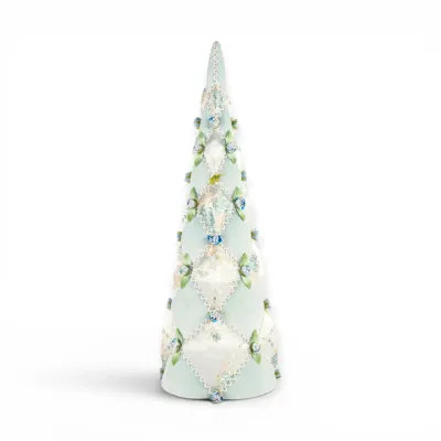 PRE-ORDER 30.75" Pastel Blue Tree Cone Easter Decor *SHIPS 2/2027* NEW 2027