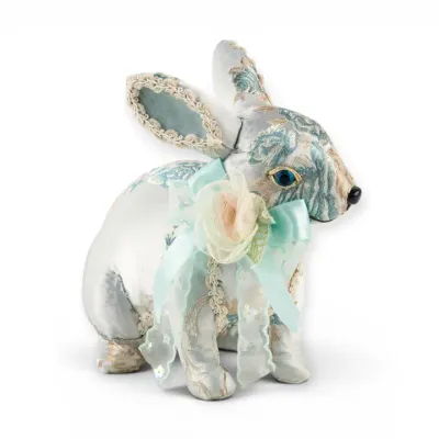 PRE-ORDER 8" Pastel Print Jacquard Bunny Easter Decor *SHIPS 2/2027* NEW 2027