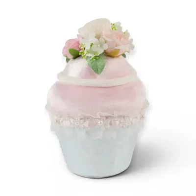 PRE-ORDER 6.75" Blue Sleeve Cupcake Set Of 2 Easter Decor *SHIPS 2/2027* NEW 2027