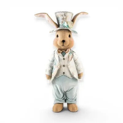 PRE-ORDER 25.5" Brown Bunny In Suit Easter Decor *SHIPS 2/2027* NEW 2027
