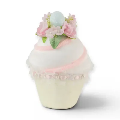 PRE-ORDER 6.75" Yellow Sleeve Cupcake Set Of 2 Easter Decor *SHIPS 2/2027* NEW 2027