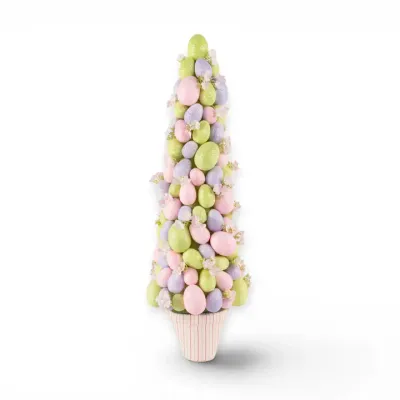 PRE-ORDER 18.5"Pastel Egg Cone Tree Easter Decor *SHIPS 2/2027* NEW 2027