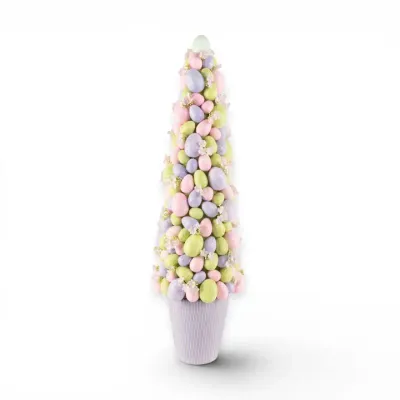 PRE-ORDER 21.5"Pastel Egg Cone Tree Easter Decor *SHIPS 2/2027* NEW 2027