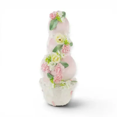 PRE-ORDER 12" Floral Tiered Cupcake Easter Decor *SHIPS 2/2027* NEW 2027