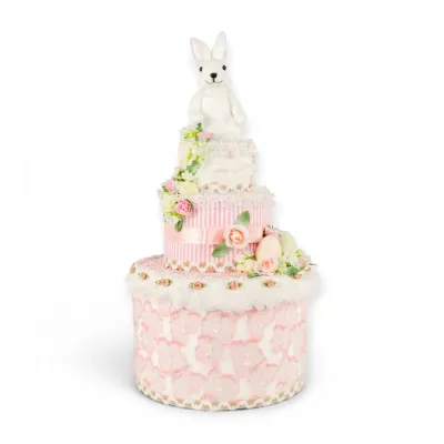 PRE-ORDER 24" Pink Tiered Cake Easter Decor *SHIPS 2/2027* NEW 2027
