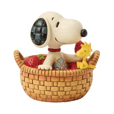 Snoopy In Strawberry Basket By: Peanuts Jim Shore *SHIPS WITHIN 10 DAYS* NEW 2025